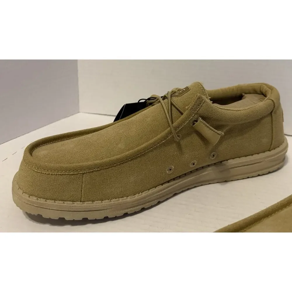 Hey Dude Wally Washed Canvas Navy Men’s Size 14 NEW NIB